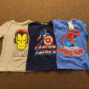 3 Pack of Marvel Boys 6/7 T-shirts